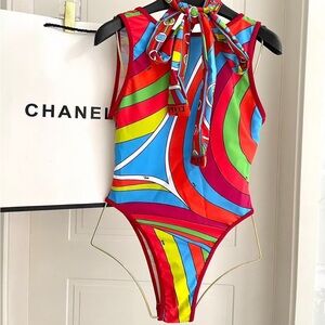 Emilio Pucci Multicolor One Piece Swimsuit